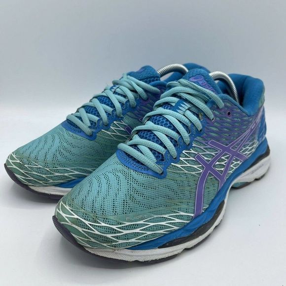 ASICS Gel Nimbus 18 Women’s Size 9.5 D Running Shoes T651N Blue & Purple - Picture 6 of 10